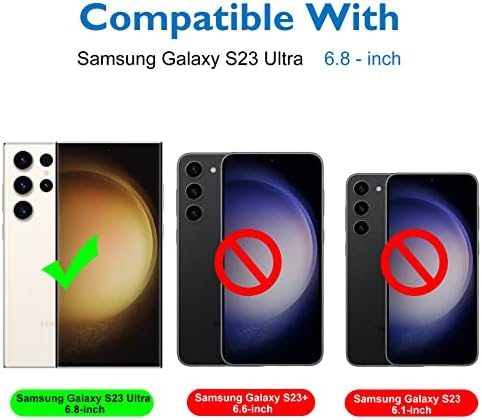 Esanik [2 + 2pack Privacy Screen Protector para Samsung Galaxy S23 Ultra 6,8 polegadas [não para S23 Plus/S23] Anti-Spy