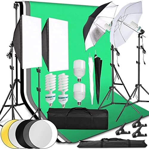 N/A FOTO ESTUDIO LED LUZ SOFTBOX KIT contínua 2x3M Fundo de fundo 60 cm Board Umbrella 2m Tripé para vídeo