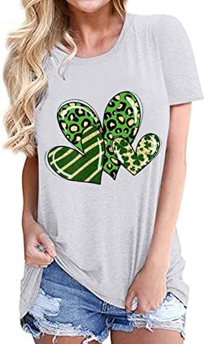 Camisa do dia de St. Patricks para feminino shamrock t-shirt camisetas irlandesas camisetas estampadas de manga