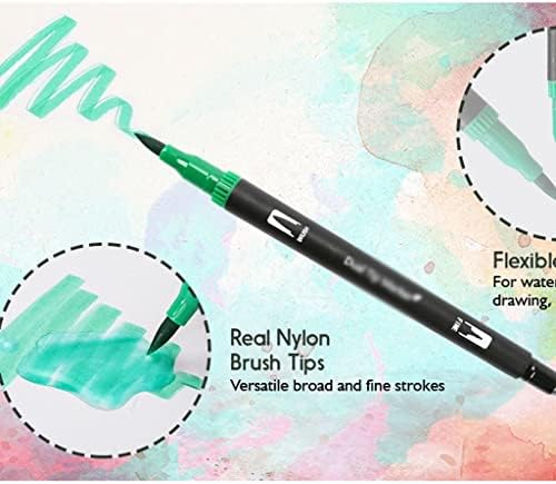 ZCMEB 100/120 Cores marcadores de arte de aquarela Definir caneta de caneta dupla Fininer Desenho de pintura de