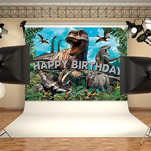 Cenário de dinossauros, dinossauros de 7x5 pés de fundo de dinossauros de dinossauros decoração de festa da festa de dinossauros de dinossauros de dinossauro