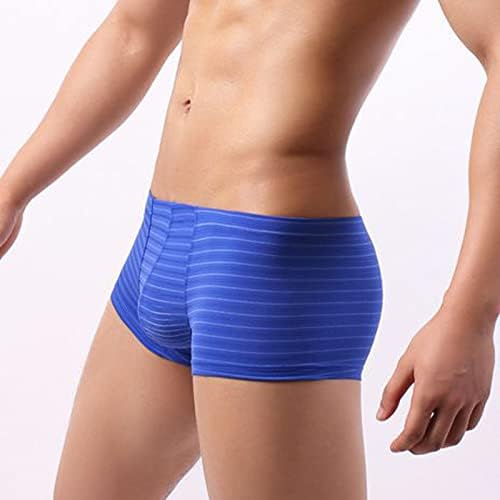 Men cueca de cueca confortável resumos de cores baixas boxer de moda masculina listras de tendência listras de frutas masculinas