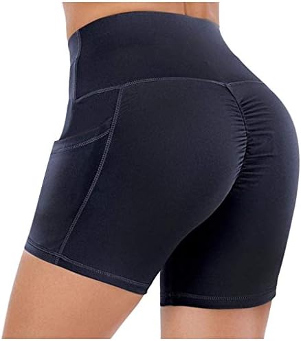 Shorts de ioga de spandex de cintura alta feminina para madeira de bicicleta mole feminina shorts ativos para mulheres