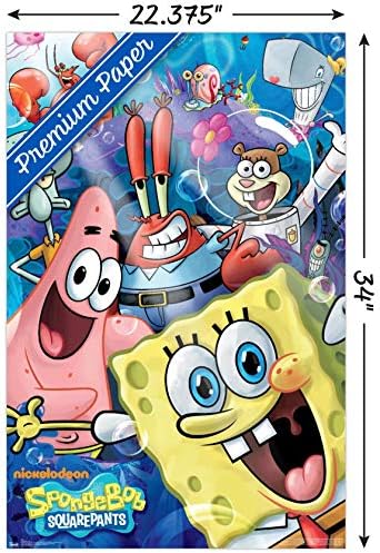Trends International Nickelodeon Bob Esponja - Cartaz da parede de Joy, 22.375 x 34, versão sem moldura premium