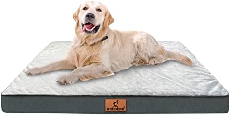 Cama de cachorro ortopédica de Hnuounh, cama de cachorro à prova d'água para cães médios, grandes