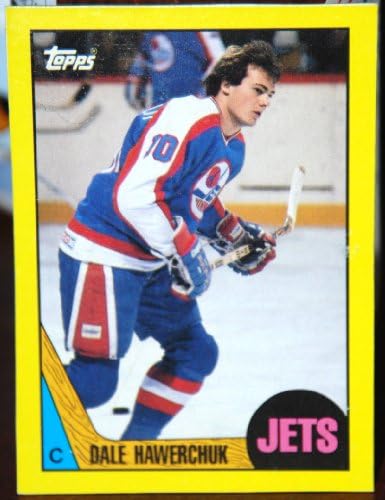 1987-88 Topps Dale Hawerchuk #i Winnipeg Jets Box Bottom NHL Hockey Card