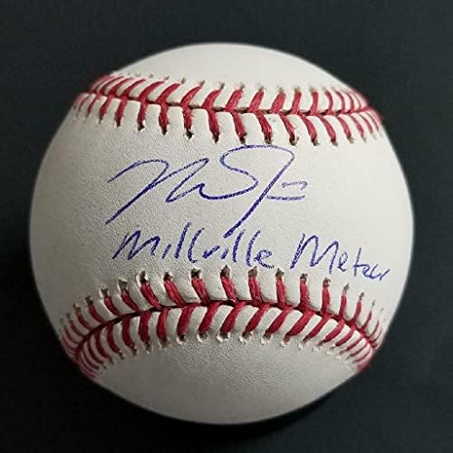 Mike Trout Autograph Millville Meteor Baseball assinado ~ MLB Hologram Holo - Baseballs autografados