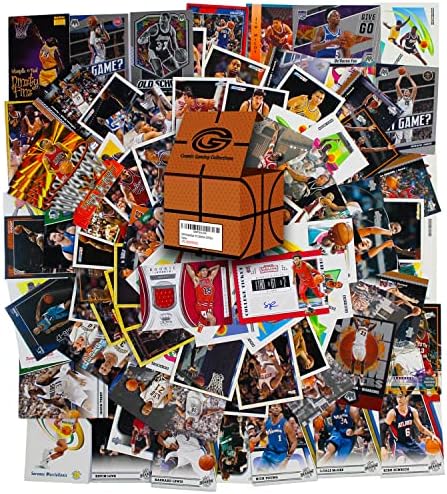 Coleções de jogos cósmicos Cartões de basquete da NBA Coleta de coleta de coleta e guia de coleta | 100 cartões oficiais da NBA | Inclui: 2 cartões de relíquia, autógrafos ou Jersey garantidos | Conjunto de partida perfeita