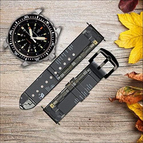 CA0762 Dentro do celular Couro gráfico de couro e silicone Smart Watch Band Strap for Wristwatch smartwatch
