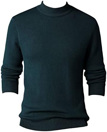 Massache de gola alta blusa de malha básica de malha de malha térmica Tops de lã mistura casual de manga longa camiseta