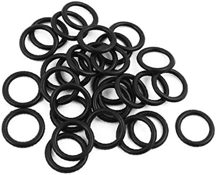 X-Dree 30 PCs preto 9,5mmx1.8mm anel de vedação resistente a óleo Ormás de borracha NBR NBR (30 piezas negros