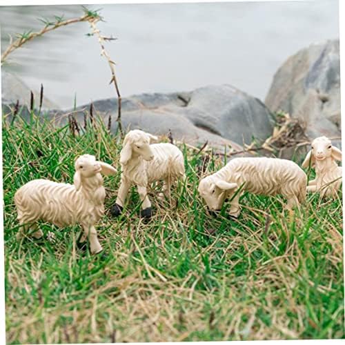 Ornamentos de ovelhas de resina kuyyyfds