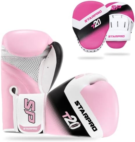 Luvas de boxe para adultos Starpro T20 e luvas de boxe - socos fortes e eternos - luvas de kickboxing e treinamento