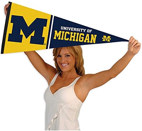 Michigan Team University Wolverines em tamanho grande flâmula
