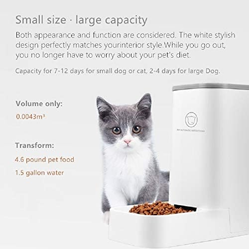 Marchul Cat Dog Alimentador e Waterer Pet Authispensing, alimentadores automáticos de gatos, dispensador de