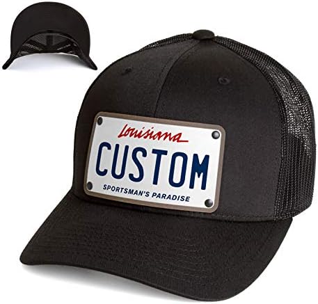 Chapéu de caminhoneiro Snapback de placa personalizado Impresso em patch de couro.