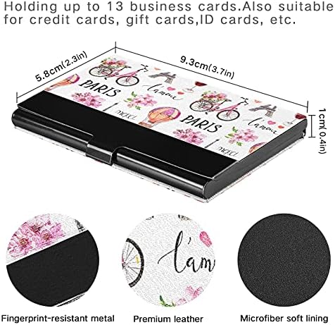 Titular do cartão de visita de Flor Style Flower para homens Caso de cartões de visita com Cretid Cretid Card Card Card Card Cartão Organizador