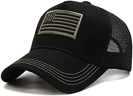 Minyjhz American Flag Trucker Hats for Men Mulheres, Bordado dos EUA Pride Capinho de beisebol Snapback ajustável