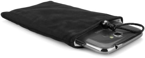 Caixa de ondas de caixa compatível com o Corsair Game Capture HD60 S - bolsa de veludo, manga de bolsa de tecido macio com cordão - jato preto