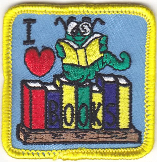 Eu amo livros patch na escola de leitura de patches