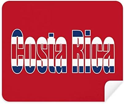 Costa Rica Country Nome da bandeira Limpeza de tecidos Fabric 2PCs Camurça