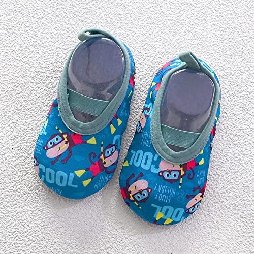 OBOOBMI Baby Kids meninos meninas estampas de animais Sapatos de desenhos animados Soas de piso Sapatos sem deslizamento aqua com os pés descalços