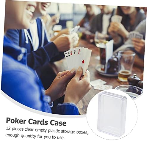 TOYVIAN 6PCS Caixa de pôquer Clear Recipiente Mini caixas retangulares cartões de poker caixas de armazenamento