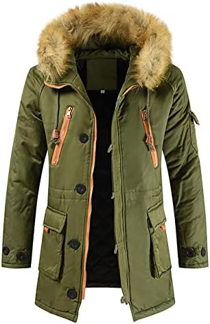 Menas de jaqueta de puffer de tamanho grande, casaco de neve com pesos pesados ​​casuais casuais casuais casuais jaqueta de jaqueta para fora