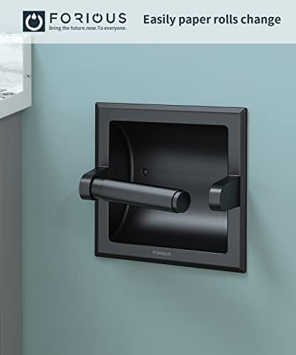 Suporte de papel higiênico preto fosco de fosco, suporte de papel de papel higiênico preto de papel higiênico feito de metal, no suporte do papel higiênico de parede preto com suporte de montagem, suporte de parede de papel higiênico de banheiro