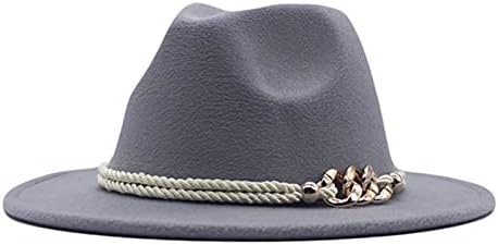 Chapéu sólido de palha de palha com chapéu de jogador com fivela de cinto de fivela larga variação fedora
