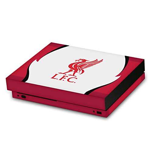 Designs de estojo principal licenciados oficialmente liverpool futebol club de detalhes laterais de vinil adesivo para jogos de pele capa compatível com xbox one x console