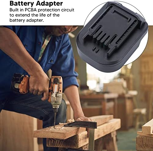 Adaptador de bateria Raguso, adaptador de ferramenta de energia durável padrão, seguro, fácil de transportar