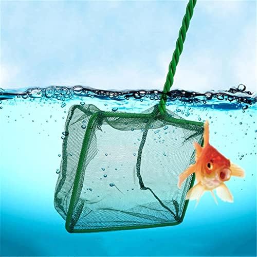 3-12 polegadas aquário de aquário fino malha pequena peixe peixe com alça de plástico - design de verdes