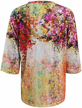 Camisa sólida feminina feminina moda moda floral tingra estampa v pesco