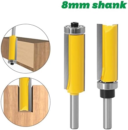 Cortador de moagem de superfície 1 peça de 8 mm de madeira reta de faca reta de nivelamento Bits de roteador