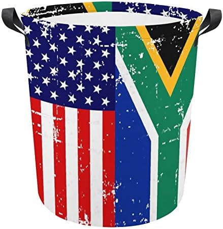 Cestas de tecido de lona de lavanderia da bandeira sul -africana