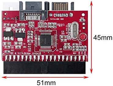 Hudiemm0b IDE para conversor SATA, 150 Mbps 2 em 1 SATA para IDE Adaptador Connector de cabo de chip para DVD/CD/HDD