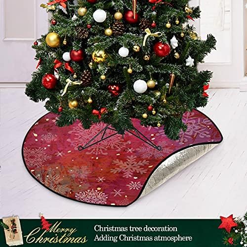 Winter Christmas Snowflakes Árvore de Natal Mat de árvore à prova d'água Bandejas de tapete de