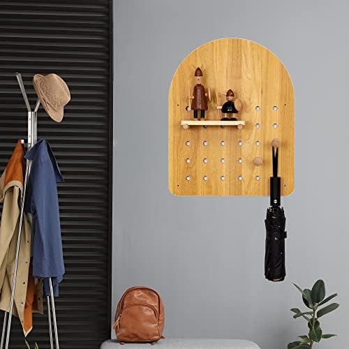 Pegboard de madeira resistente ， para paredes Modular Display Organizador Diy Painéis de armazenamento DIY com prateleiras