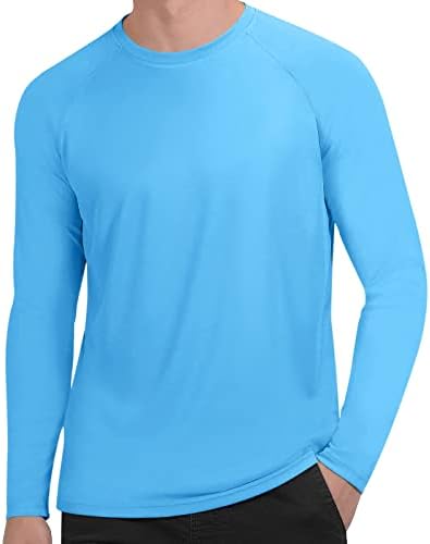 Camisa atlética de corrida masculina de manga longa seca rápida upf 50+ Proteção solar Camisetas