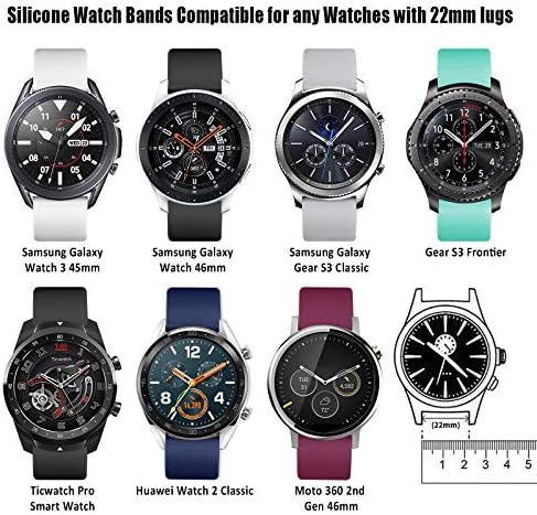 Bandas de 4-Pack UMAxget compatíveis com Samsung Galaxy Watch 3 45mm/Galaxy Watch 46mm/Gear S3 Classic,