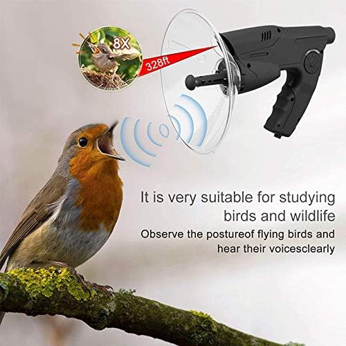 MSHK Microfone parabólico Bionic Ear, amplificador de som extremo Spy Ear Ear Bionic Dispositivo de escuta Nature Observando o dispositivo de observação de registro para fones de ouvido