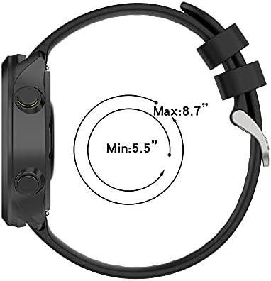 Reyda de 20 mm de silicone de ajuste rápido compatível com Garmin Fenix ​​7s/6s/6s Pro/5s/5s Plus, banda de relógio de silicone respirável e suave Banda de pulseira de pulseira de pulseira de reposição de pulseira para descendência de Garmin Mk2s