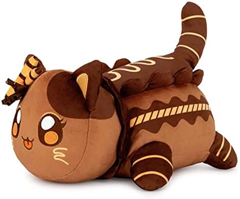 Meemeows gato de gato de gato brinquedo, boneca fofa de pelúcia, decorações de travesseiro de gato macio