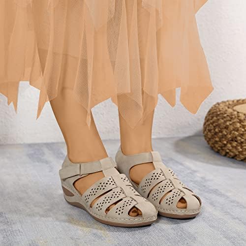 RBCULF Sandálias femininas com arco Suporte Hollow Sapatos de praia Breathable Summer Summer Comfort Platform