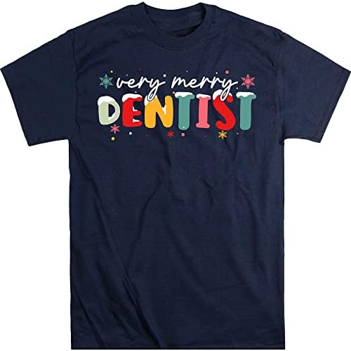 MOOBLA Camisa Dentista muito alegre, camisa de Natal do dentista, camisa do dentista de Natal, para dentista, camisa do dentista