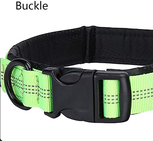 Zhyying Reffortive Nylon Dog Collar, cinto de pescoço de treinamento respirável ajustável, com fivela de conexão,