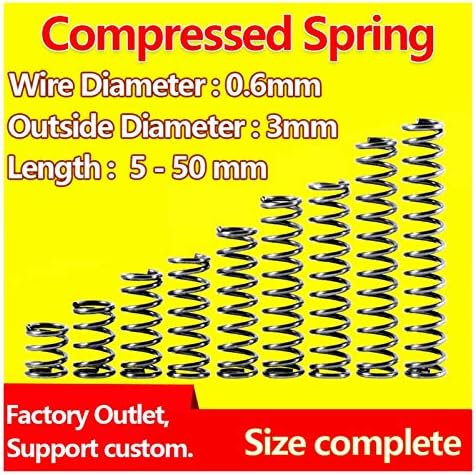 Hardware Spring Pressão Compressão da mola de primavera Compressão Release mola Spring Retorno Fio da mola Diâmetro