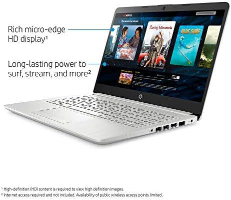 2021 Laptop HD mais recente HP 14 polegadas HD, Ryzen 3-3250U Processador de núcleo duplo, 16