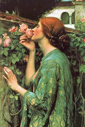 John William Waterhouse, a alma do realismo Rose, obra romântica, mulher retrato de pintura